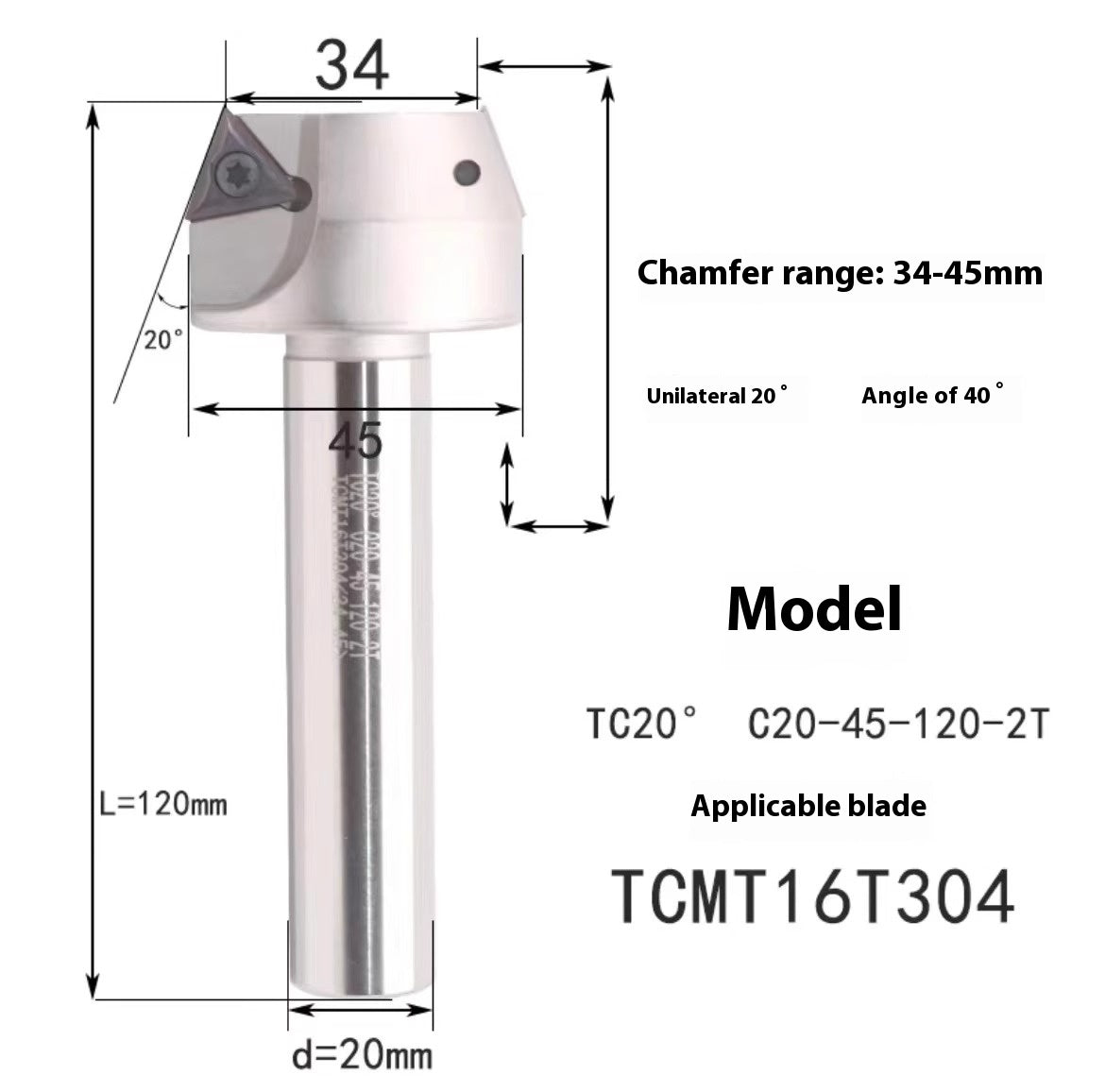 1144-Shedding type fixed-point chamfering cutter 30 degree 45 degree 60 degree chamfering cutter bar SSK/SSP/TCM/SSY/SSO/SSH Shandong Denso Pricision Tools Co.,Ltd.